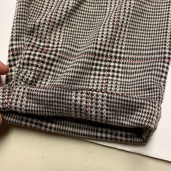 Love Tree Paperbag Pants Hounds Tooth High Waisted Large Ankle Trousers size L - Picture 5 of 12